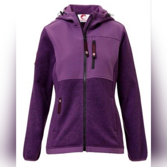 CANADA WEATHERGEAR Women’s Lightweight Sweater Fleece Sweatshirt Jacket Purple S - Picture 1 of 9